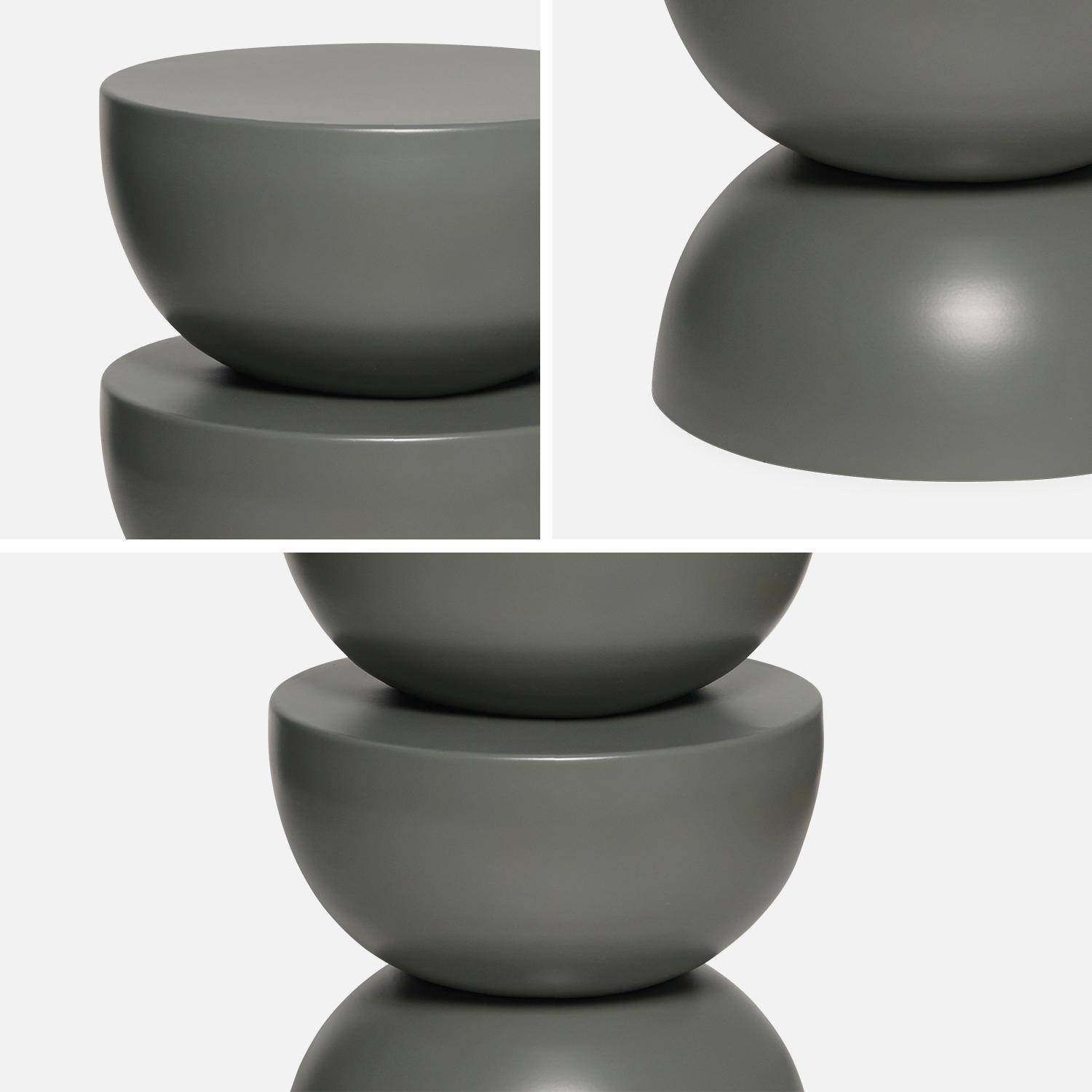 Mesa de apoio, extremidade do sofá, mesa de cabeceira em metal, cinzento escuro, Coumba, Ø32 x A 46,5 cm,sweeek,Photo3