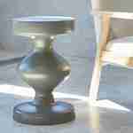 Table d'appoint, bout de canapé, table de chevet en métal, gris foncé, Hawa Ø29,5 x H 47cm Photo1