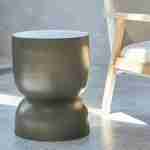 End Table, Side Table, Bedside Table in Metal, Ø32 x H 42cm, grey Photo1