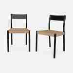Lot de 2 chaises noires en bois et cordage, Ella, L 49,5 x P 53 x H 82cm Photo4