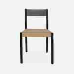Lot de 2 chaises noires en bois et cordage, Ella, L 49,5 x P 53 x H 82cm Photo6
