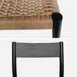 Lot de 2 chaises noires en bois et cordage, Ella, L 49,5 x P 53 x H 82cm Photo7