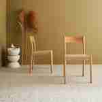 Lot de 2 chaises naturelles en bois et cordes, Ella, L 49,5 x P 53 x H 81cm Photo2