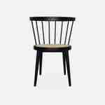 Lote de 2 sillas de madera negra y caña, Nora, A 54 x P 54 x Alt 76,5cm Photo6