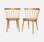 Conjunto de 2 cadeiras em madeira natural e cana | sweeek
