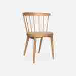 Conjunto de 2 cadeiras em madeira natural e cana, Nora, L 54 x P 54 x A 76,5 cm. Photo5