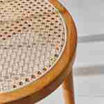 Juego de 2 sillas de madera natural y caña, Nora, A 54 x P 54 x Alt 76,5 cm. Photo3