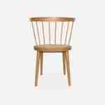 Juego de 2 sillas de madera natural y caña, Nora, A 54 x P 54 x Alt 76,5 cm. Photo6