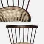 Set von 2 nussbaumfarbenen Stühlen aus Holz und Rohrgeflecht, Nora, B 54 x T 54 x H 76,5cm Photo7