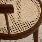 Pair of  Wood and Cane Chairs, Bohemian Spirit, Dark wood, L53 x W53.5 x H 6 cm Photo3