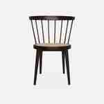 Set van 2 walnootkleurige hout en rieten stoelen, Nora, B 54 x D 54 x H 76,5cm. Photo6