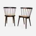 Set van 2 walnootkleurige hout en rieten stoelen, Nora, B 54 x D 54 x H 76,5cm. Photo4