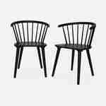 Pair of  Wood and Plywood Spindle Chairs, black, L53 x W47.5 x H76cm  Photo3