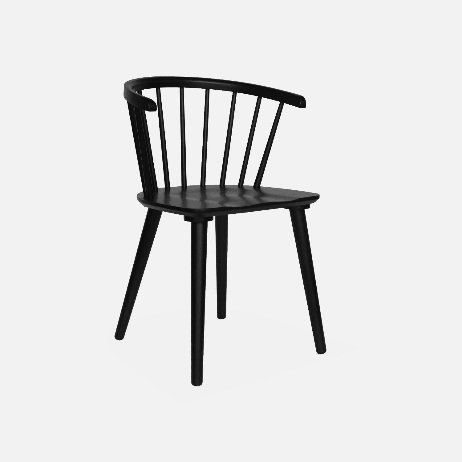 Pair of  Wood and Plywood Spindle Chairs, black, L53 x W47.5 x H76cm ,sweeek,Photo4