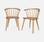 Conjunto de 2 cadeiras de bar em madeira natural e contraplacado | sweeek