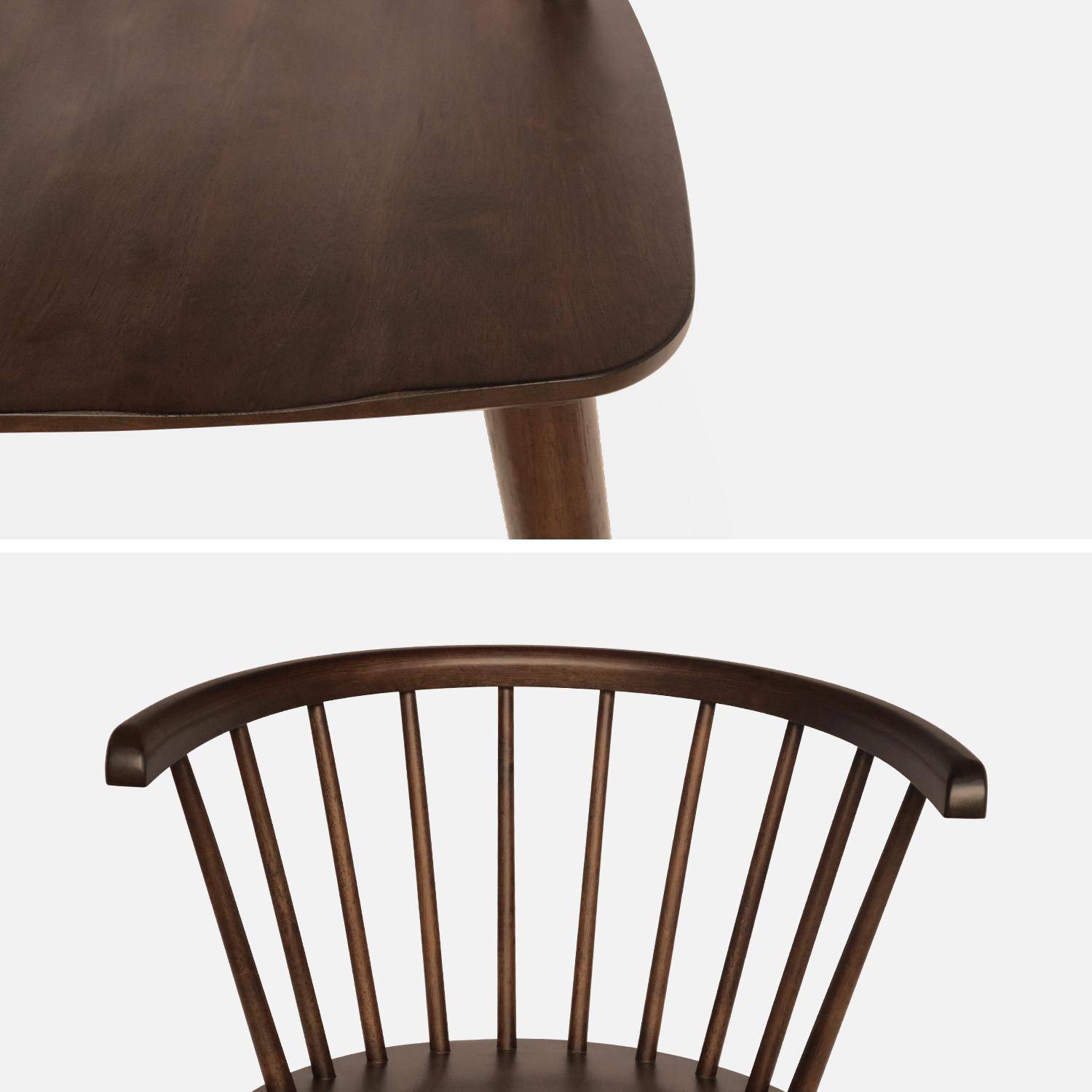Juego de 2 sillas de bar de madera de nogal y contrachapado, Paula, An 51 x Pr 53 x Al 75cm,sweeek,Photo6