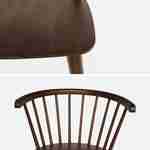 Conjunto de 2 cadeiras de bar em madeira de nogueira e contraplacado, Paula, L 51 x P 53 x A 75cm Photo6