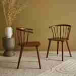 Juego de 2 sillas de bar de madera de nogal y contrachapado, Paula, An 51 x Pr 53 x Al 75cm Photo2