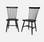Conjunto de 2 cadeiras de bar em madeira de borracha preta | sweeek