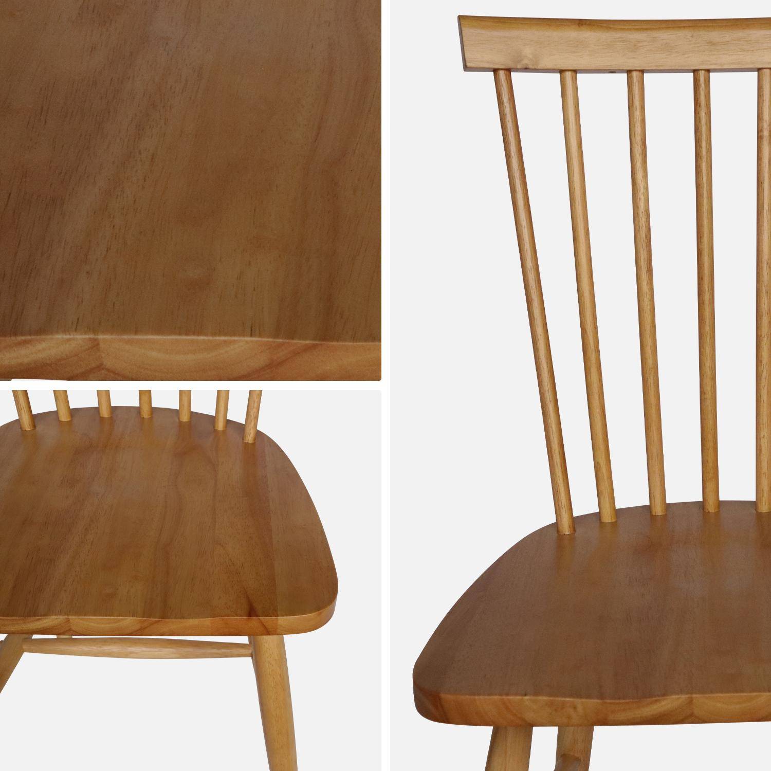 Pair of wooden dining chairs, Romie, Natural, 50.8x44.2x90 cm Photo6