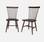 Conjunto de 2 cadeiras de nogueira com ripas de madeira de borracha | sweeek