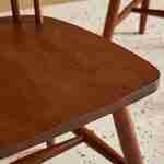 Set van 2 walnootkleurige houten stoelen met rubberhouten latten, ROMIE, B 50,8 x D 44,2 x H 90cm. Photo3