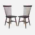 Set van 2 walnootkleurige houten stoelen met rubberhouten latten, ROMIE, B 50,8 x D 44,2 x H 90cm. Photo5