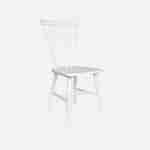 Conjunto de 2 cadeiras de ripas de madeira de borracha branca, ROMIE, L 50,8 x P 44,2 x A 90cm. Photo5