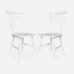 Lot de 2 chaises blanches à barreaux en bois d'hévéa, ROMIE, L 50,8 x P 44,2 x H 90cm. Livraison offerte, garantie 2 ans, meilleur prix garanti !  Photo4