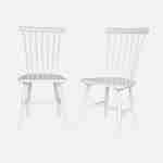 Lot de 2 chaises blanches à barreaux en bois d'hévéa, ROMIE, L 50,8 x P 44,2 x H 90cm. Livraison offerte, garantie 2 ans, meilleur prix garanti !  Photo3
