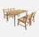 Table de jardin savane, 150cm + 4 chaises  | sweeek