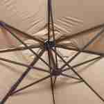 Beige rechthoekige parasol 3x4m + verzwaarde tegels 50x50cm Photo6