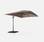 Taupe kleurige parasol 3x4m + tegels  | sweeek