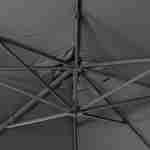 Parasol déporté rectangulaire gris 3x4m + dalles à lester 50x50cm Photo6