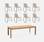 Tisch aus recyceltem Teakholz + 8 Stühle mit beiger Bespannung | sweeek