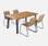 Table indoor/outdoor + 4 chaises corde beiges  | sweeek