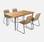 Gartentisch aus Holz und Metall,  savanne + 4 beige Stühle | sweeek