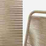 Table de jardin bois et métal ivoire MARINGA, 200cm + 6 chaises de jardin en corde beige BRASILIA Photo7