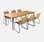 Table de jardin savane + 6 chaises corde beige   | sweeek