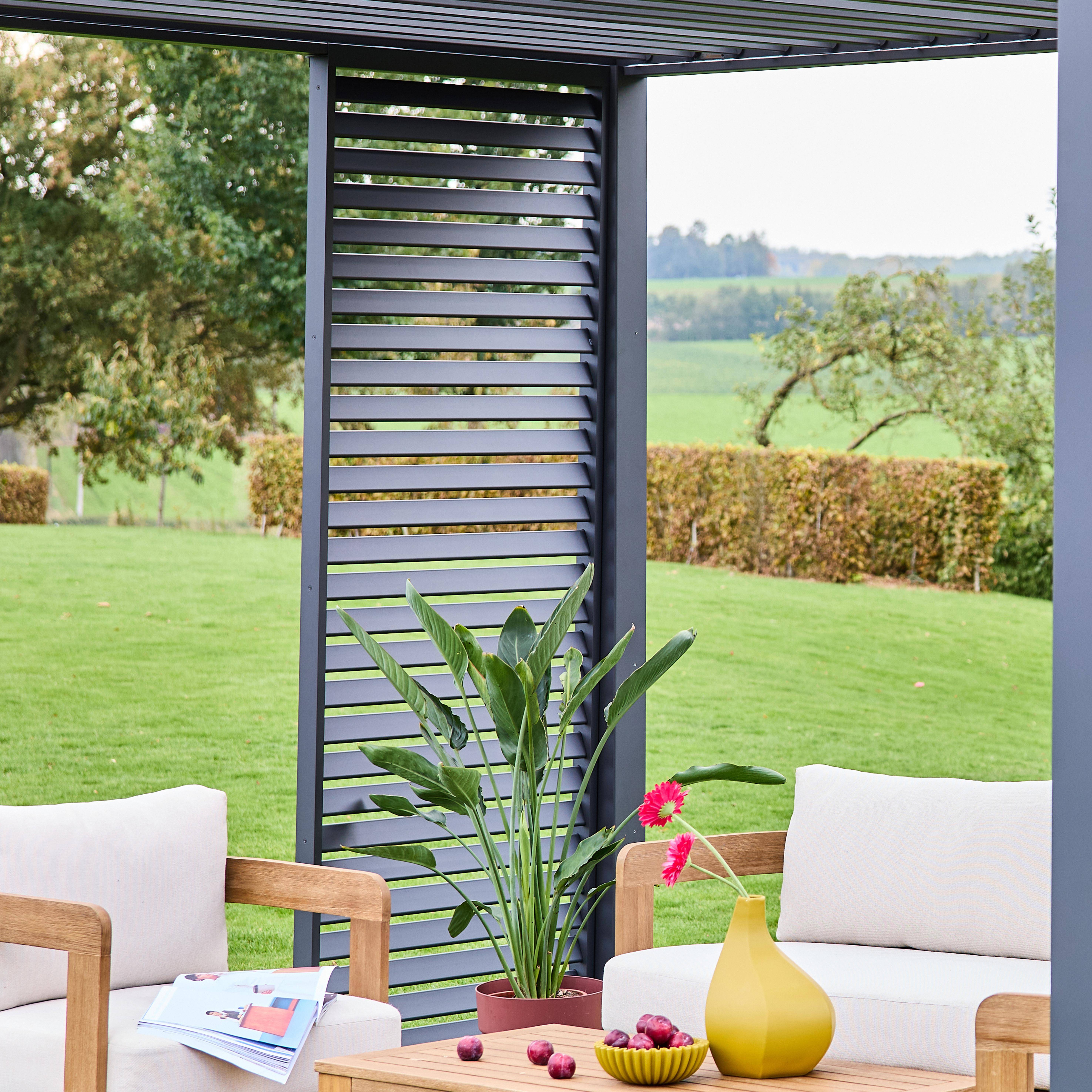 100cm persianas de aluminio para pérgola Triomphe, Triomphe persiana 100cm, Antracita, 93x6x238 cm Photo2