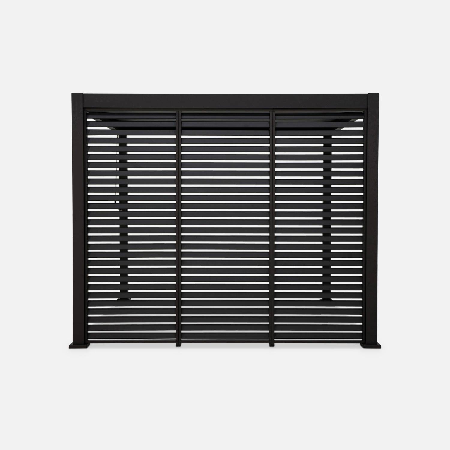 100cm Aluminium anthracite side panel for triomphe louvered pergola (3x4 and 3x3v2),sweeek,Photo6