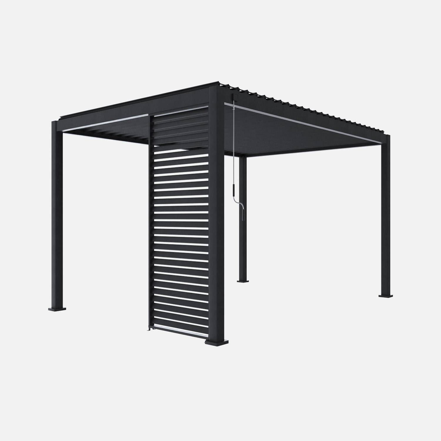 Persiana in alluminio da 100cm per pergola a lamelle triomphe, Antracite Photo4