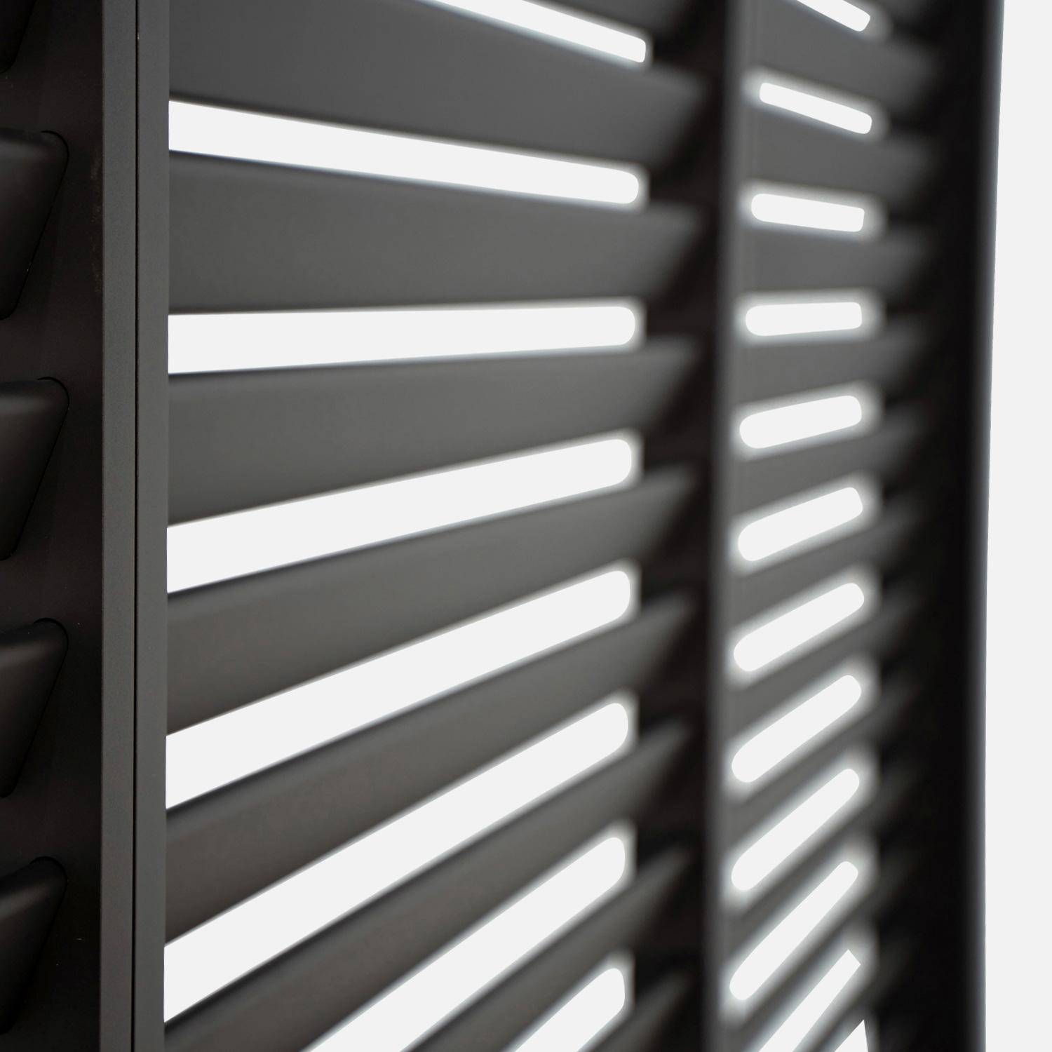 100cm Aluminium anthracite side panel for triomphe louvered pergola (3x4 and 3x3v2),sweeek,Photo7
