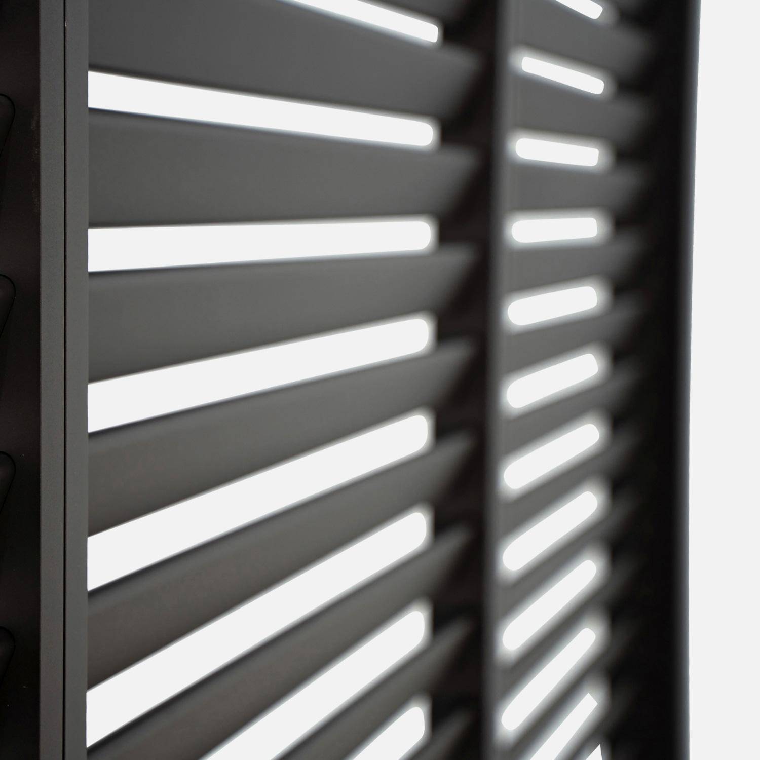 130cm aluminium shutters for triomphe louvered pergola, Shutter, Anthracite, 123x6x238 cm Photo9