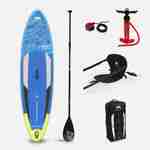 Stand Up Paddle Gonflable – Beast 10'6" avec pompe haute pression, pagaie, leash et sac de rangement + siège de kayak  Photo1