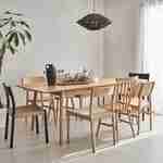 Mesa de jantar extensível retangular natural Lina com capacidade para 6 a 8 pessoas, 160 a 210 cm Photo4