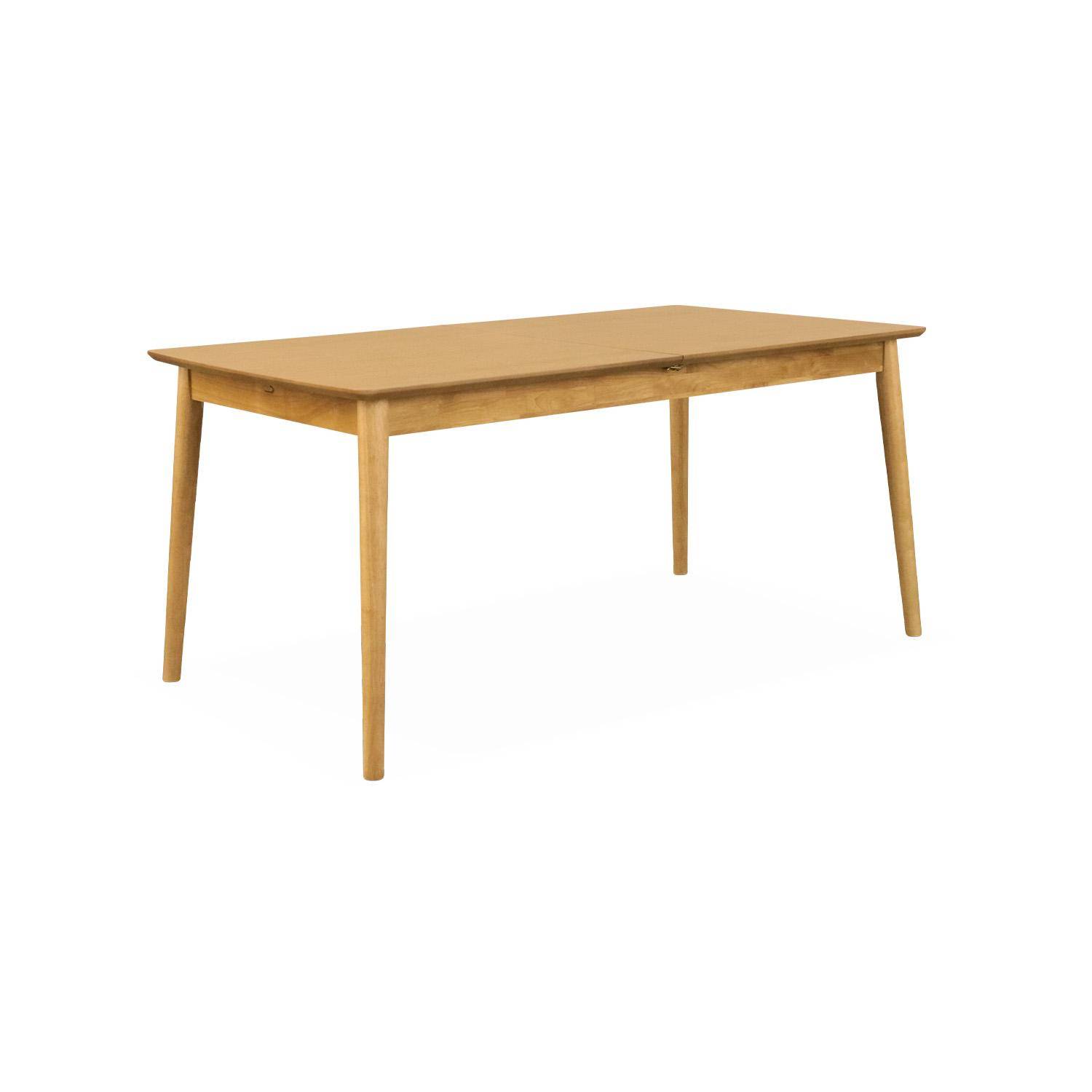 Ausziehbarer naturfarbener rechteckiger Esstisch Lina 6 bis 8 Plätze, 160 bis 210cm Photo2