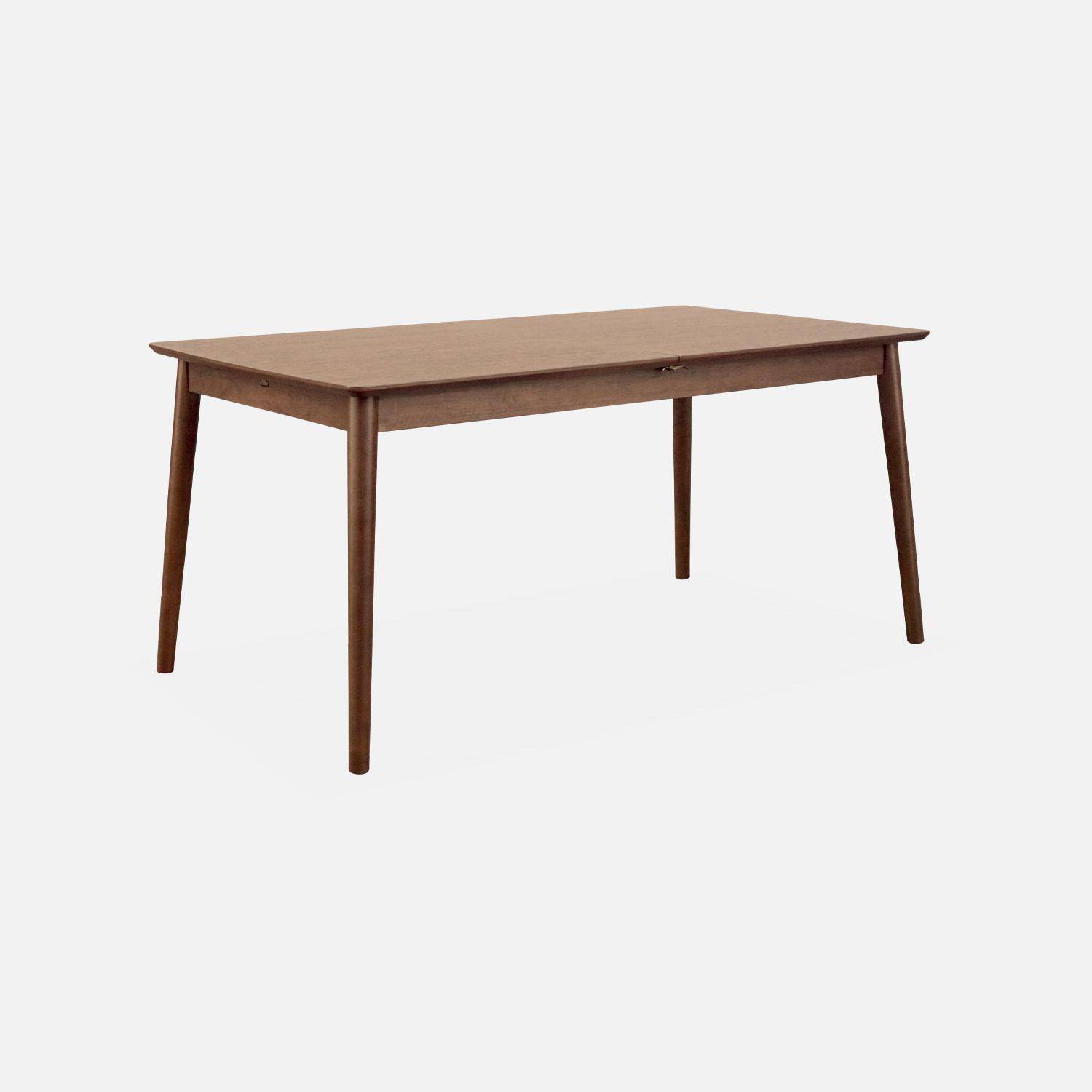 Rectangular Extensible Dining Table, 6 to 8 Seats, 160-210cm, dark wood Photo7