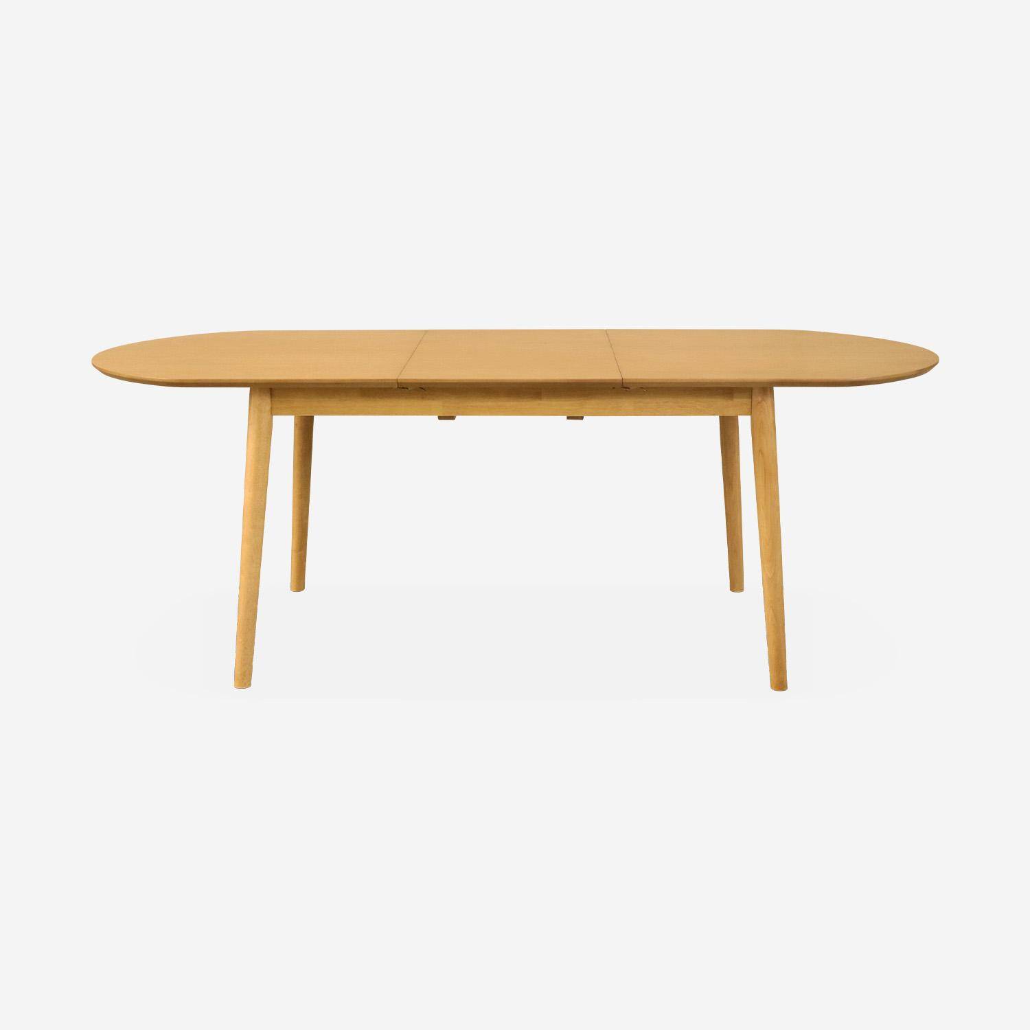 Table à manger extensible naturelle ovale Lina 6 à 8 places, 160 à 210cm Photo3