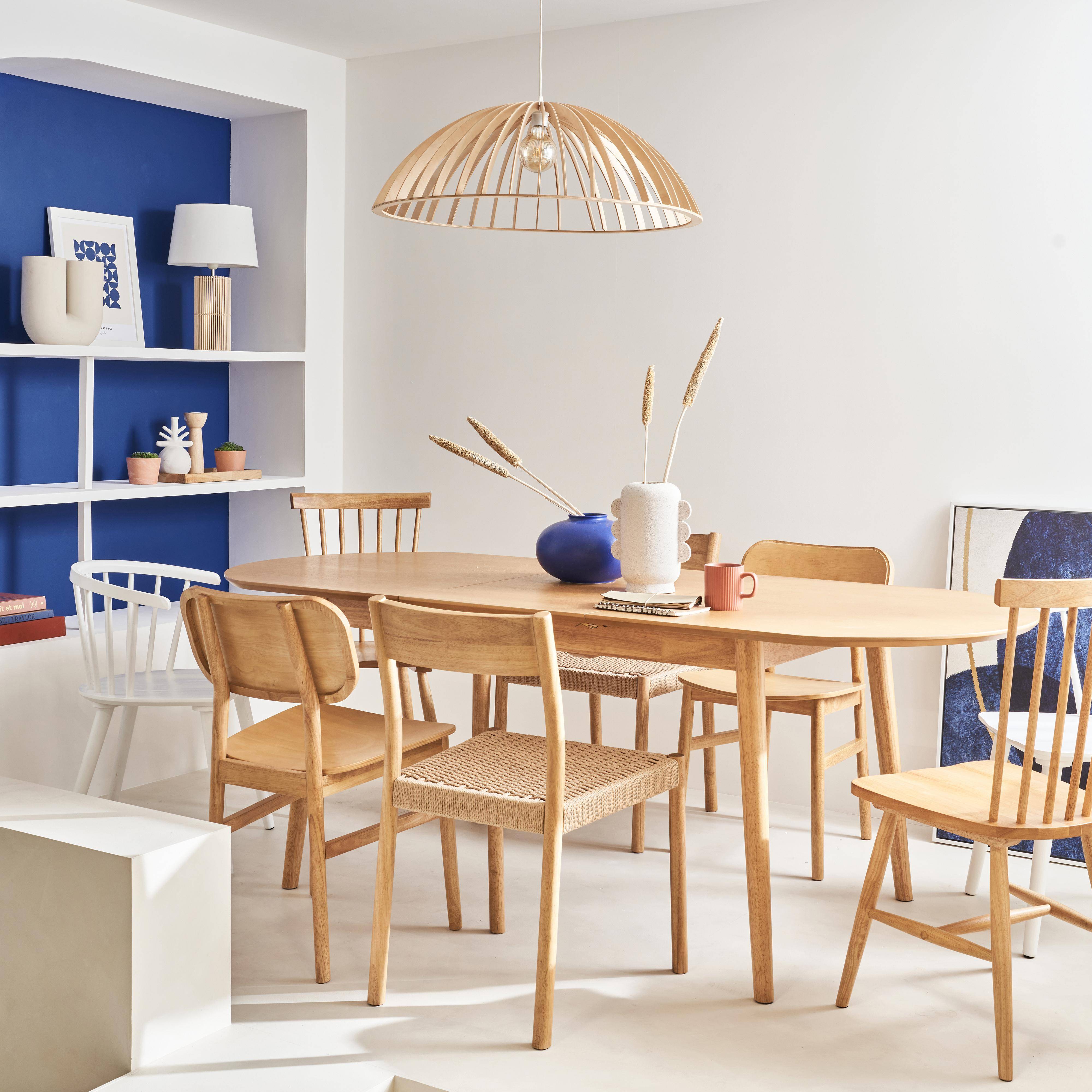 Ausziehbarer ovaler Natur-Esstisch Lina 6 bis 8 Plätze, 160 bis 210cm Photo3